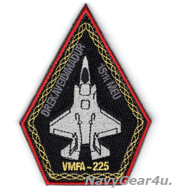 画像1: VMFA-225 VIKINGS 15th MEU/LHD-4ボクサー2024クルーズ記念F-35Bショルダーパッチ（ベルクロ付き）