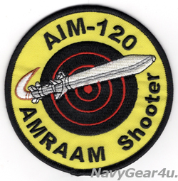 画像1: AIM-120 AMRAAM SHOOTERパッチ（ベルクロ有無）