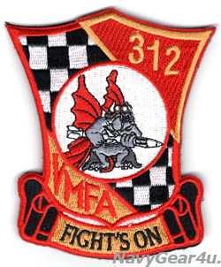 画像1: VMFA-312 CHECKER BOARDS部隊パッチ（2022〜/ベルクロ有無）