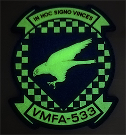 画像2: VMFA-533 HAWKS PVC部隊パッチ（ベルクロ付き）