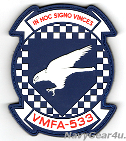 画像1: VMFA-533 HAWKS PVC部隊パッチ（ベルクロ付き）
