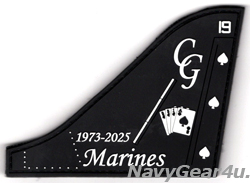 画像1: VMA-231 ACE OF SPADES 1973-2025 ハリアー運用終了記念PVC垂直尾翼パッチ（ベルクロ付き）