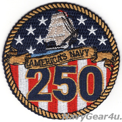 画像1: 米海軍創設250周年SEMIQUINCENTENNIAL記念パッチ（ベルクロ有無）