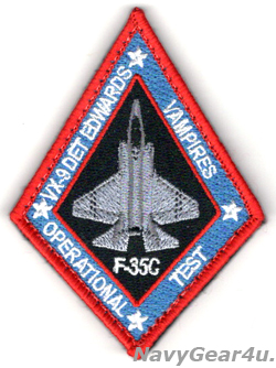 画像1: VX-9 VAMPIRES DETエドワーズ F-35Cショルダーパッチ （ベルクロ付き）