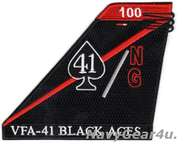 画像1: VFA-41 BLACK ACES F/A-18F NG100 CAGバード垂直尾翼パッチ