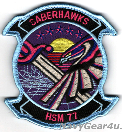 画像1: HSM-77 SABERHAWKS "Miami Vice"部隊パッチ（ベルクロ有無）
