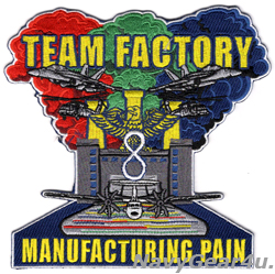画像1: CVW-8（AJ）”TEAM FACTORY"ビッグパッチ（ベルクロ有無）