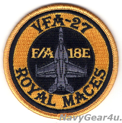 画像1: VFA-27 ROYAL MACES F/A-18Eショルダーバレットパッチ（イエローVer./ベルクロ有無）