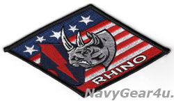 画像1: VFA-11 RED RIPPERS RHINOショルダーダイヤモンドパッチ(デッドストック)
