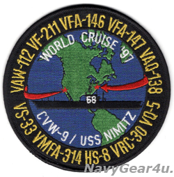 画像1: CVW-9/CVN-68ワールドツアー1997クルーズ記念パッチ（デッドストック）