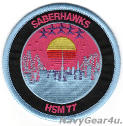 画像1: HSM-77 SABERHAWKS "Miami Vice"ショルダーバレットパッチ（ベルクロ有無）