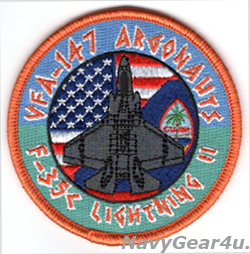 画像1: VFA-147 ARGONAUTS SFARP戦闘攻撃機先進即応プログラムGUAM DET 2026展開記念ショルダーバレットパッチ（ベルクロ有無）