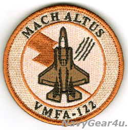 画像1: VMFA-122 THE FLYING LEATHERNECKS F-35Bショルダーバレットパッチ（デザート/ベルクロ付き）
