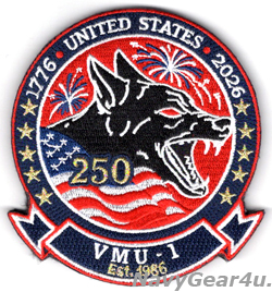 画像1: VMU-1 WATCHDOGS建国250周年記念部隊パッチ（ベルクロ付き）
