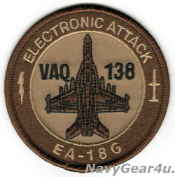 画像1: VAQ-138 YELLOW JACKETS EA-18Gショルダーバレットパッチ（デザート現行Ver./ベルクロ有無）