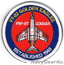 画像1: VT-22 GOLDEN EAGLES F9F-8TクーガーTHROWBACKショルダーバレットパッチ（ベルクロ付き）