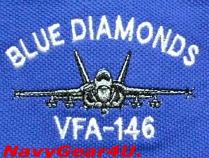 画像: VFA-146 BLUE DIAMONDS部隊オフィシャルポロシャツ