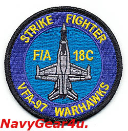 画像1: VFA-97 WARHAWKS F/A-18Cショルダーバレットパッチ（最終期）