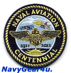 画像1: 米海軍航空100周年NAVAL AVIATON CENTENNIAL公式記念パッチ（海軍バージョン/ベルクロ有無）