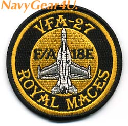 画像1: VFA-27 ROYAL MACES F/A-18Eショルダーバレットパッチ（ベルクロ有無）